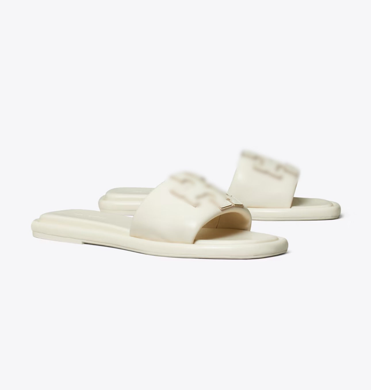 White Sport T Slides